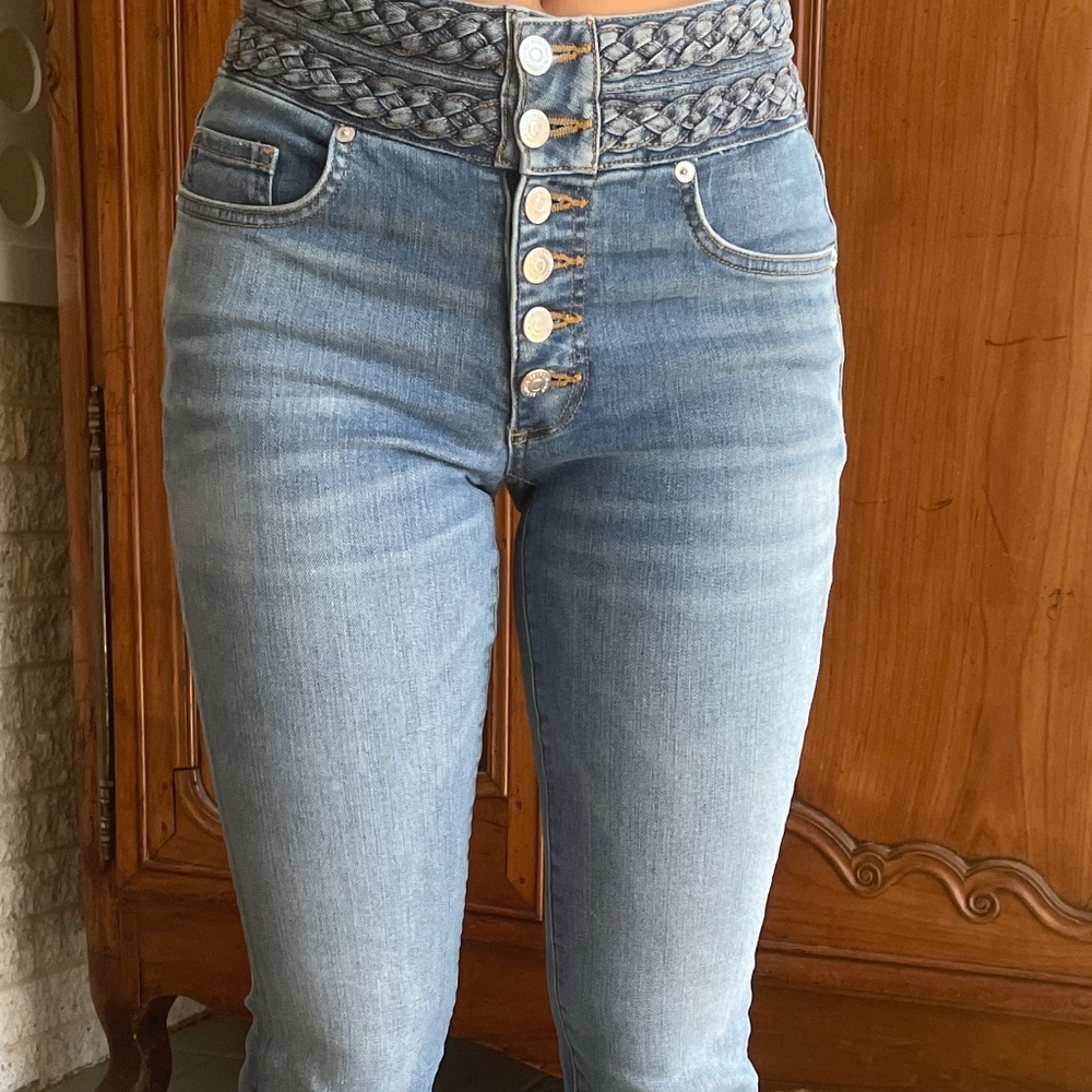 Verónica Beard Beverly Skinny-Flare Braided Waist size 24/size 00